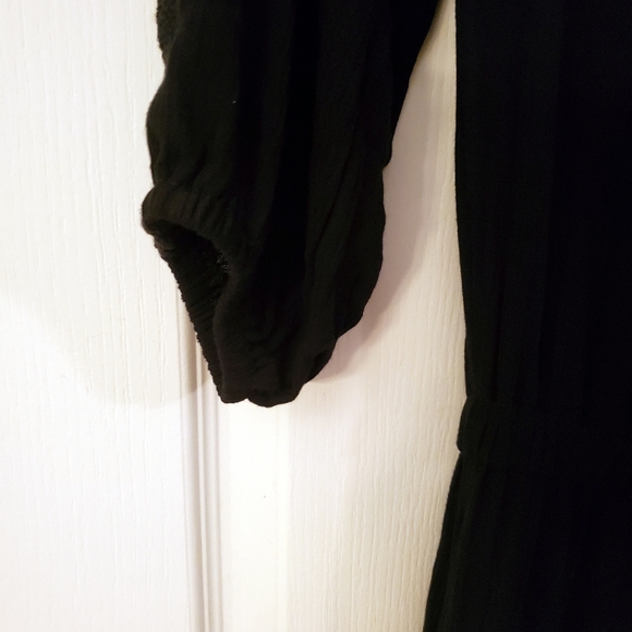 Elan black off the shoulder long sleeve  rayon jumpsuit coverup Pantsuit… - Picture 7 of 8